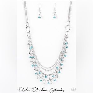 🌟4/$10 All Paparazzi Jewelry Financially Fabulous Blue Necklace